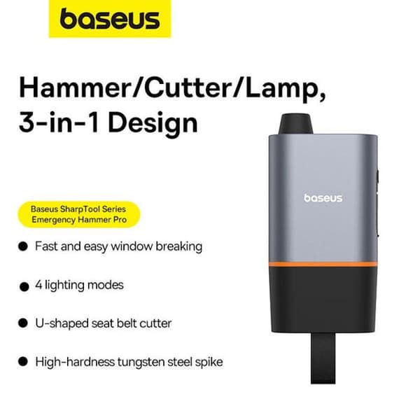 Nödhammare Baseus SharpTool Series Pro Cluster Svart