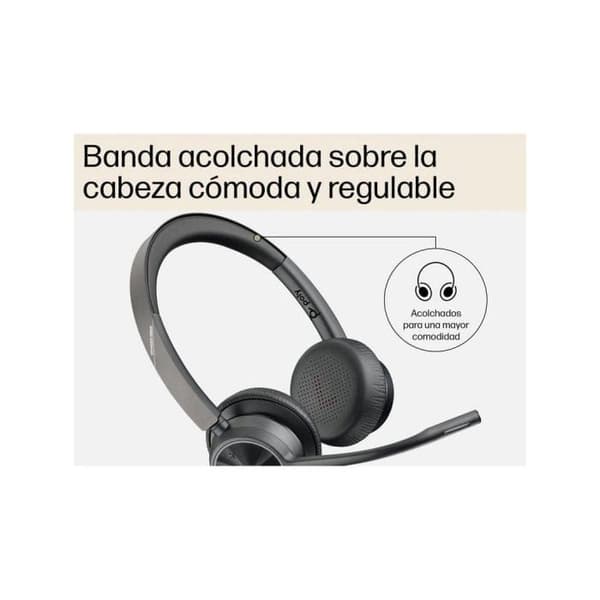Headset - Bluetooth - trådlöst, trådbundet - USB-A, USB-A via Bluetooth-adapter - HP Inc. - Poly Voyager 4320-M - Headset