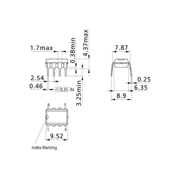 Microchip Technology Inbyggd mikrokontroller PDIP-8 8-Bit 20 MHz Antal I/O 6 Rör