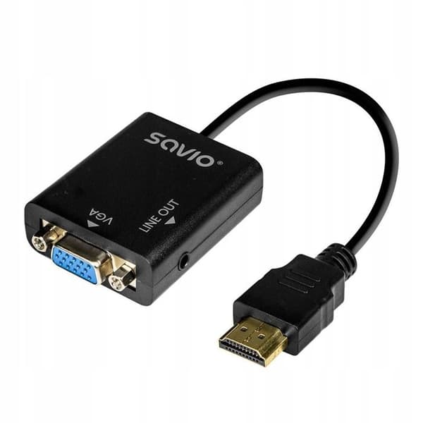 HDMI-VGA-adapterkabel Savio AK-76