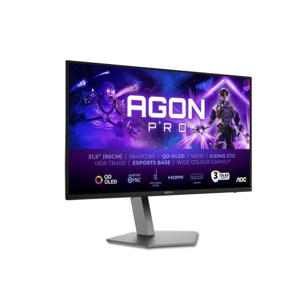 Aoc 32" 165 Hz 4K UHD Spelskärm Mörkgrå