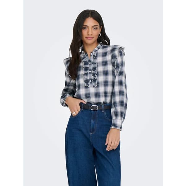 Blus dam Only Figa Flounce - molndansare/nattens himmel