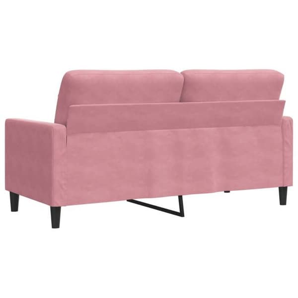 vidaXL Soffa 2-sits Rosa 140 cm Sammet 4007627