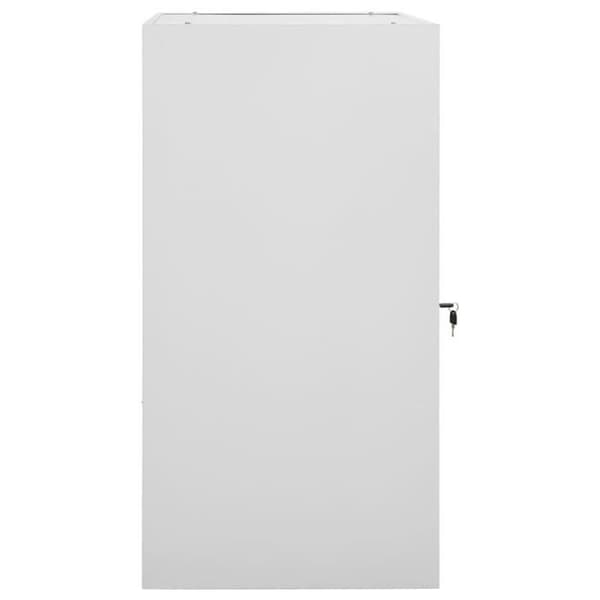 Ljusgrå sadelskåp 53x53x105 cm Stål