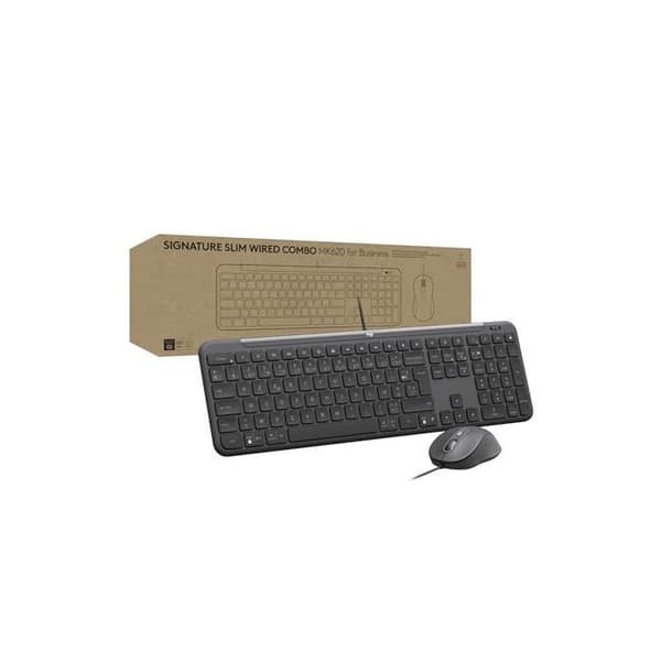 Tangentbord-Mus-Set - Logitech - MK620 - USB-C - AZERTY - Grafit