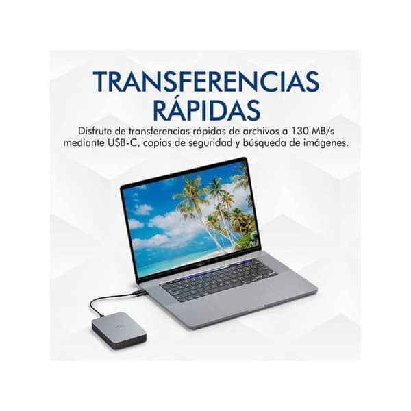 LaCie Mobile Drive Moon Silver USB-C STLP5000400 Extern hårddisk - 5TB