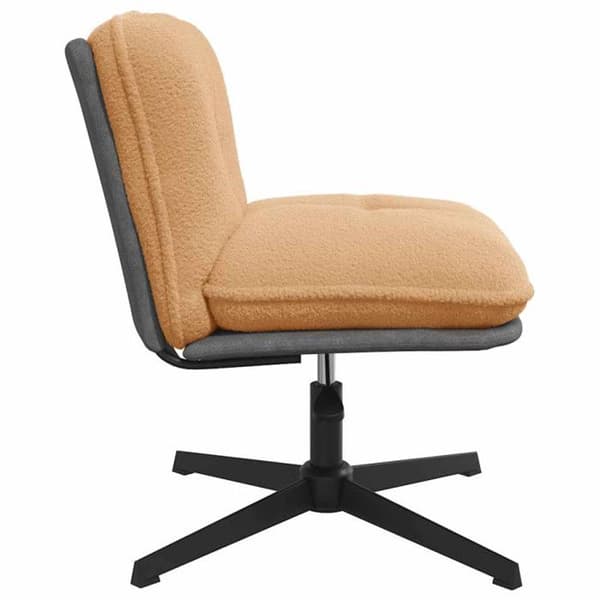 Beige kontorsstol med bouclétyg som ull