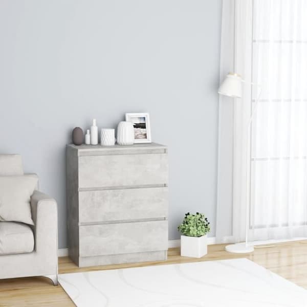 vidaXL Sideboard Betong Grå 60x35x76 cm Konstruerat trä