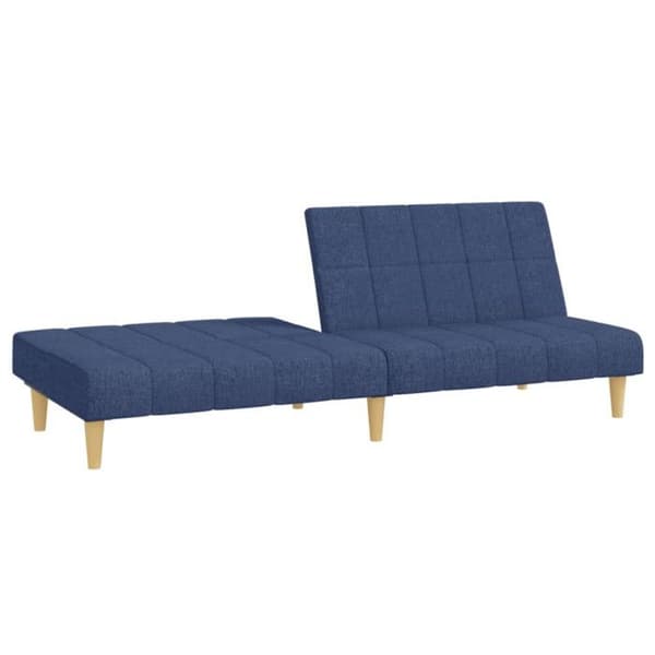 vidaXL 2-sits bäddsoffa blått tyg 375830