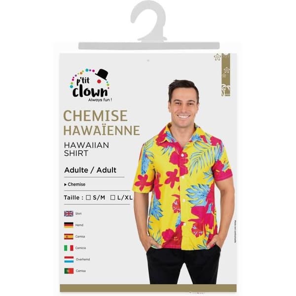 Hawaiiskjorta - PtitClown - Blommor - Vit - Man