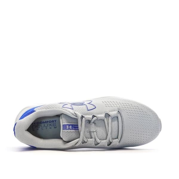 Grå/blå löparskor för män Under Armour Charged