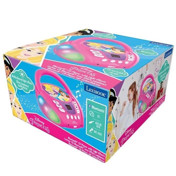 Disney Princess Bluetooth CD-spelare med ljuseffekter