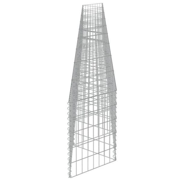 Gabion Wall - vidaXL - 630 x 30 x 50 cm - Galvaniserat stål - Silver - Rektangulär