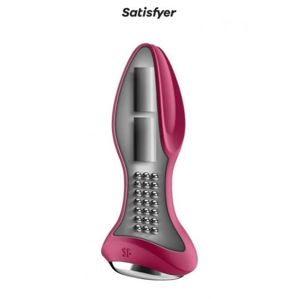 Sextoy - Satisfyer - Rotator Plug 2+ - Vibrant - Ansluten - Silikon fuchsia
