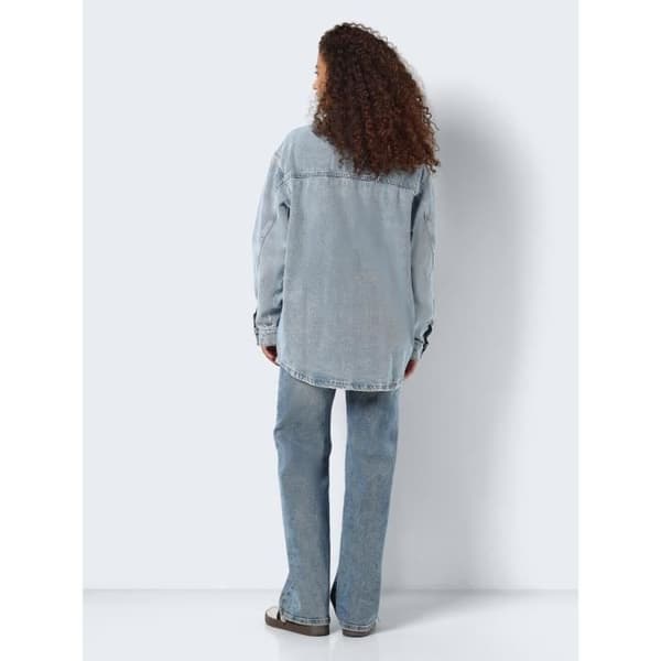 Oversize Denimjacka Denim Shacket Design Övergångsjacka