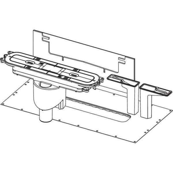Tece dräneringssystem dräneringsprofil, vertikal, utgång DN50, 673003