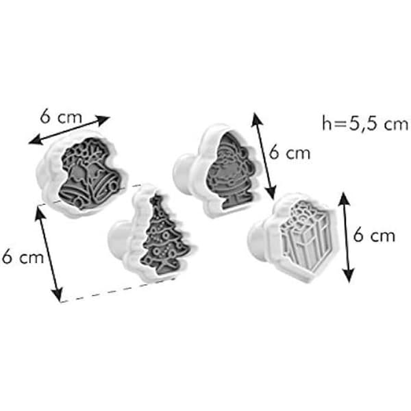 Dekorationsset med stämplar Tescoma 630857 - Jul - 4 st - Plast - Diskmaskinssäker