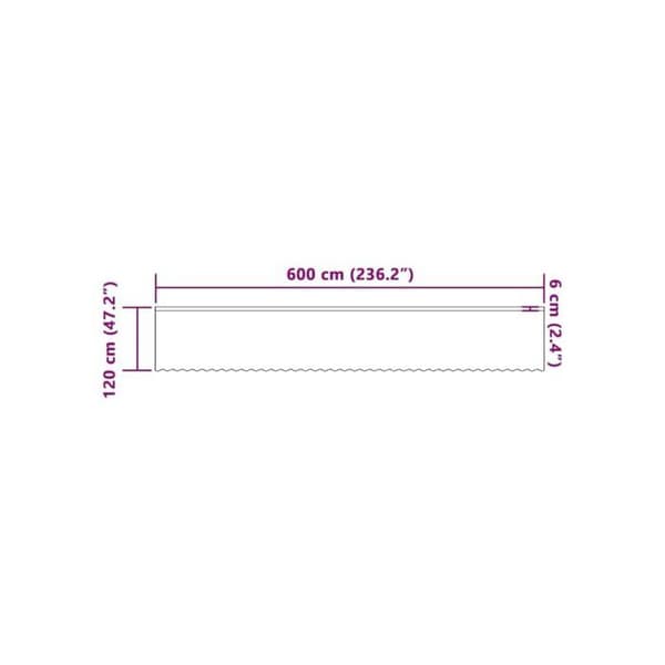 Blommönstrad spetsgardin - vidaXL - Vit - Polyester - 120x600 cm - Ljusfiltrerande - Integritetspaneler