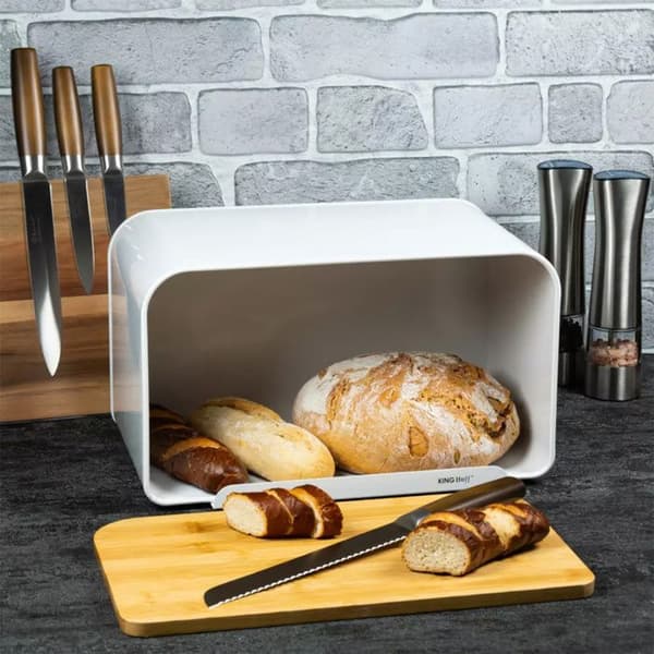 Brödlåda - KINGHOFF - KH-1072 - Elegant - Skärbräda i bambu - Mått 35x20,4x21,5cm