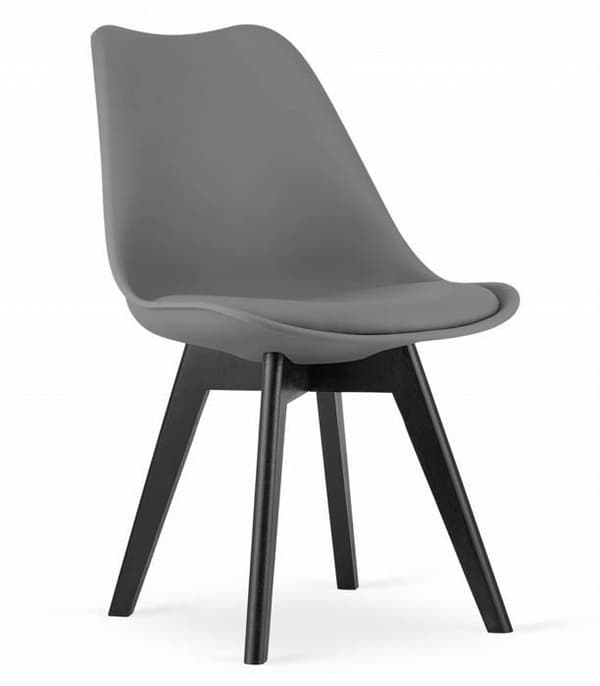 Stol MARK - grafit / svarta ben x 2, OSKAR, modern design