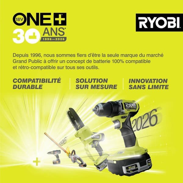 Zon 18V dammsugare - RYOBI - RDC18-0 - 550 L/min - 200 mL