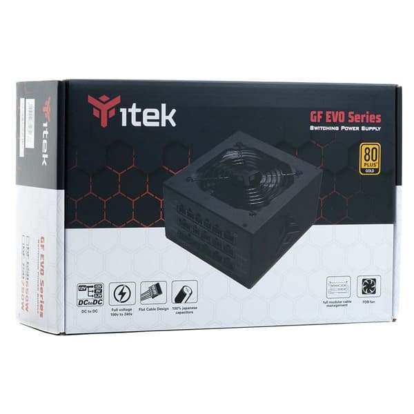Strömförsörjning ATX - iTek - GF650 Evo - 650W - 80 PLUS Gold - Modulär