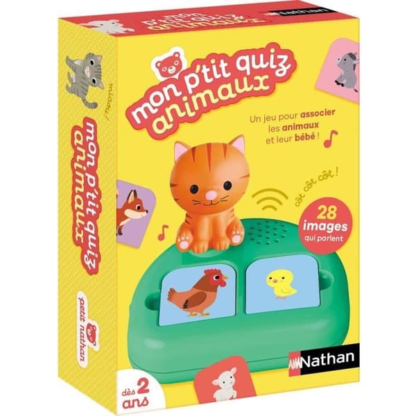 "Min egen djurquiz - Utbildningsspel - NATHAN - Från 3 år"