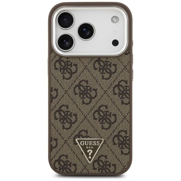 Guess hårdskal 4G triangel-logotyp MagSafe för iPhone 17 Pro - Brun