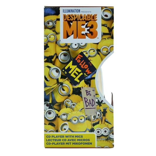 Bärbar CD-spelare med 2 mikrofoner The Minions