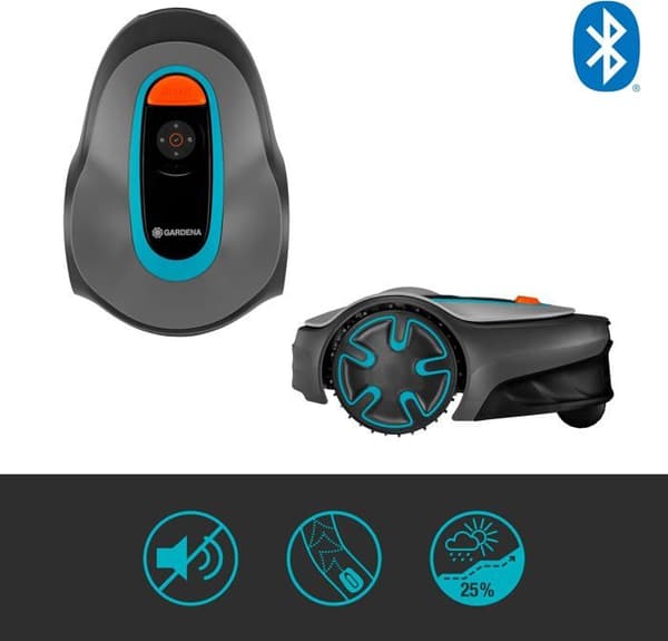 Robotgräsklippare - Gardena - Sileno Minimum 350 - Bluetooth-kontroll - Tyst 57 dB - Intelligent navigering