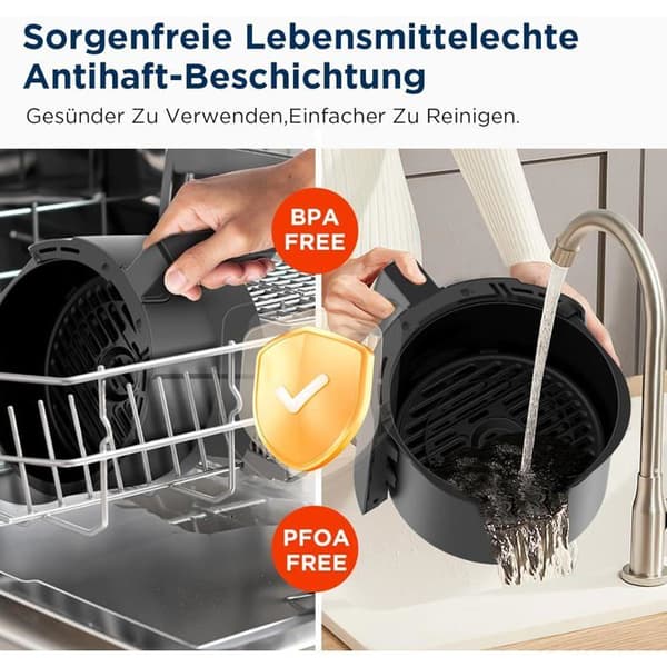 Luftfritös - Midea - 4L - 1500W - 8 program - Temperatur 35-200°C