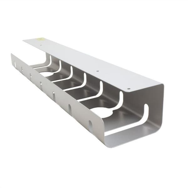 Kabelguide - SECOMP - Silverfärgad - Pack om 2 - Monterbar under skrivbord - Aluminium