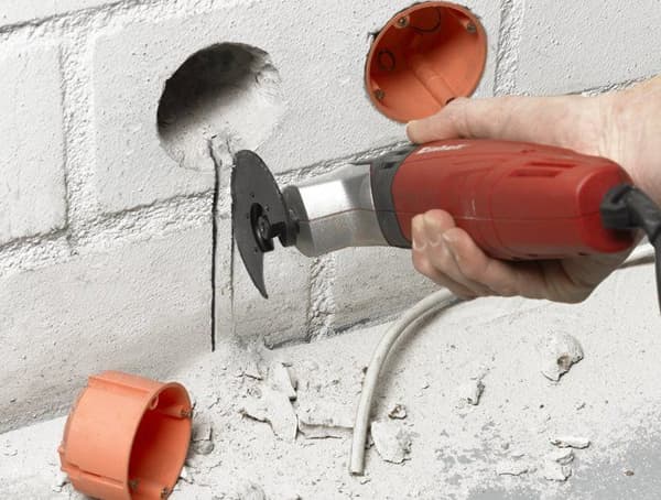 Kwb by Einhell Set med 4 multifunktionella verktyg för kakel (HM-rambyr, 2 HM-segmenterade sågar, skrapa)