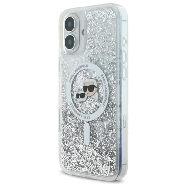 Mobilskal - Karl Lagerfeld - iPhone 16 Plus - MagSafe - Vätskes glitter - Optimal skydd