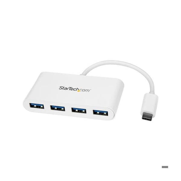 Startech USB-C Hub - 4 USB 3.0-portar - USB-C till 4x USB-A - Bussdriven - Vit