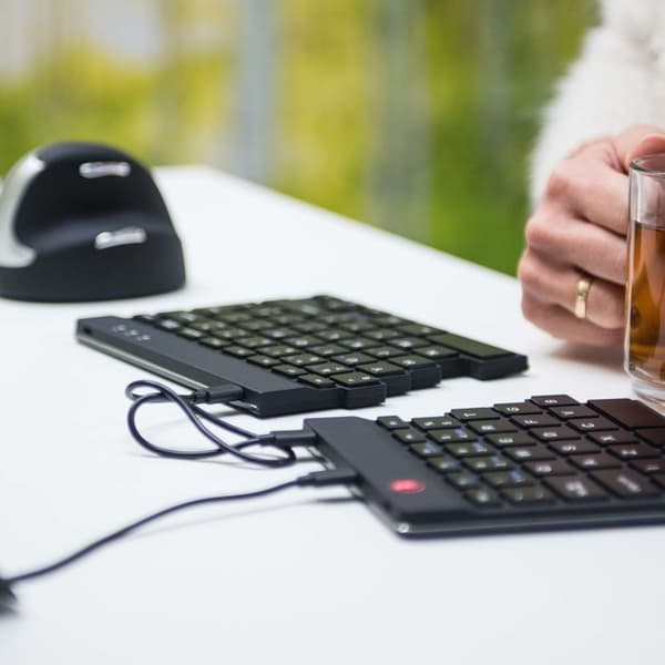 R-Go Split Break (svart, med kabel, AZERTY - FR)