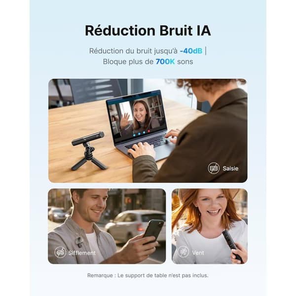 BOYA Magic Microfon trådlös USB-C — Mini lavaliermikrofon för iPhone 15/16, 30 h, AI-brusreducering