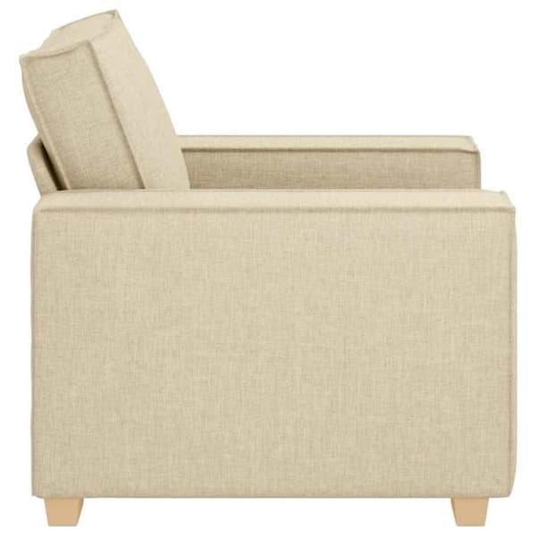 Klädd fåtölj Crème 60 cm Tyg