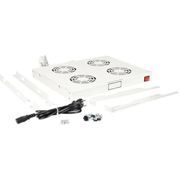 Fläkt - EQUIP - Modul 19" - 4 Vägar - Termostatknapp - Grå RAL7035