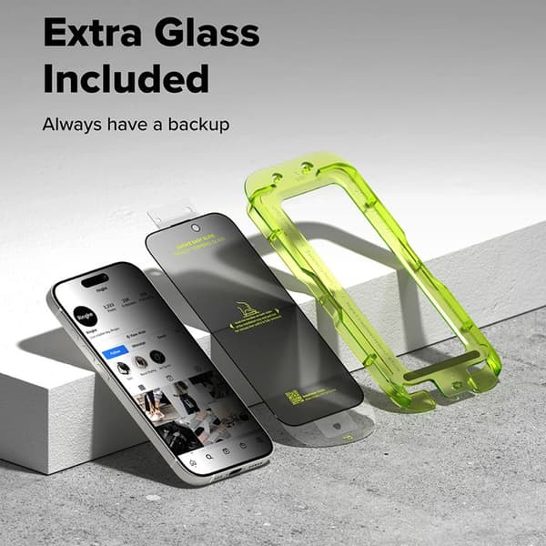 2-pack Ringke Easy Slide Privacy Härdat Glas Skärmskydd för iPhone Air - Privacy