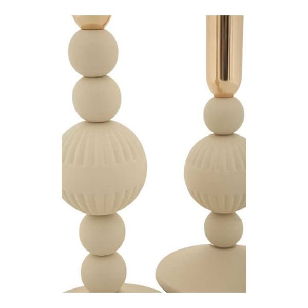 Metal ljusstake Aster (2-pack) kräm och guld