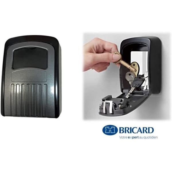 Säker nyckellåda - Bricard - 90047 - Metall - 4 programmerbara siffror - Silver-Svart