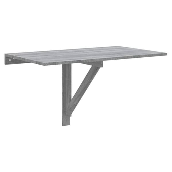 Väggmonterat hopfällbart bord Sonoma grå 100x60x56 cm Ingenjörsträ