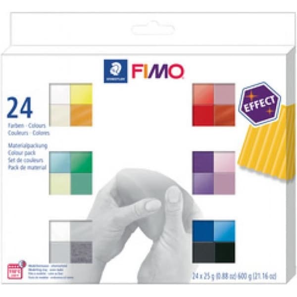 FIMO EFFECT Modellerande lera, set om 12 0,000000 Svart