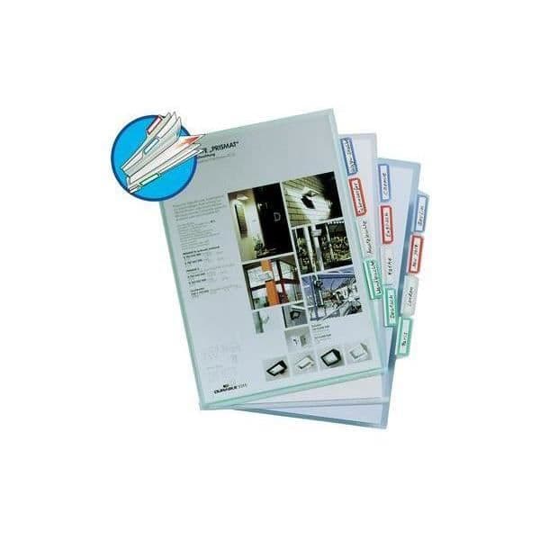 DURABLE Myntfickor med flikar A4 i transparent PP — 3 fack