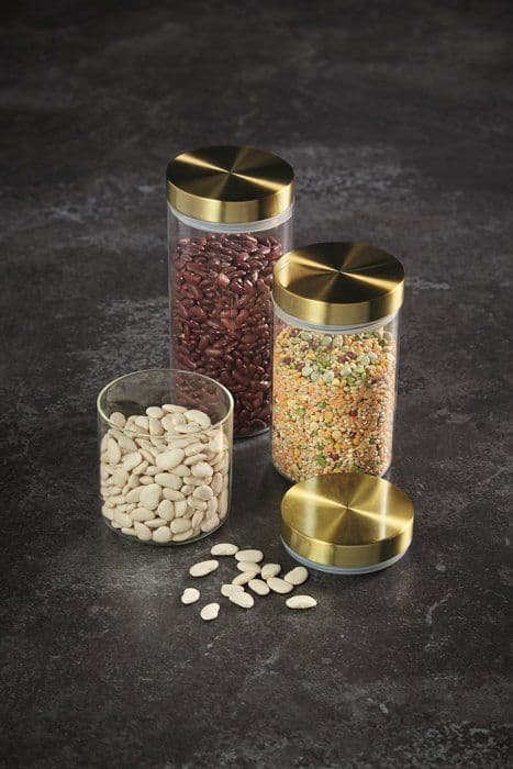 Kökshantverk - MCCANSMLCOP - MasterClass - Förvaringsburk i glas med mässingslock, 700 ml