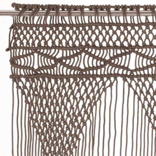 vidaXL Macrame Gardin Taupe 140x240 cm Bomull