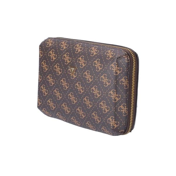 Trousse Guess Herr Modena logotyp 4G Brun läder
