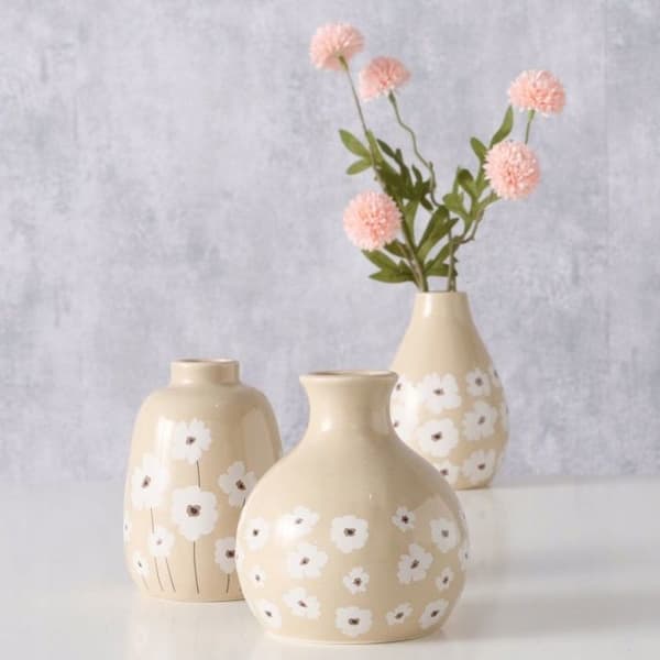 Vas - Boltze - Soliflore - Keramik - Blommor CANEA - Beige