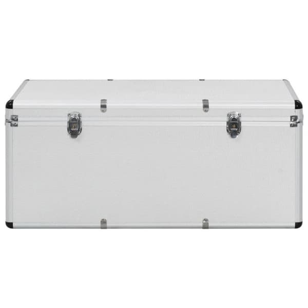 vidaXL Förvaringsboxar 3 st Silver Aluminium